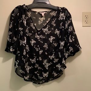Sheer butterfly print top ▪️